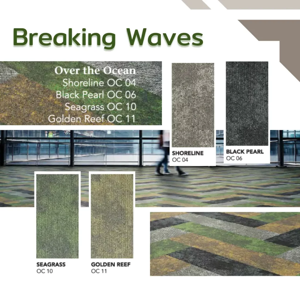 พรมแผ่น Breaking Waves รุ่น Across the Sea ลาย ICE FLOE SE 01 GULF STREAM SE 02 BLUE WHALE SE 03 และ SEASHELL SE 08