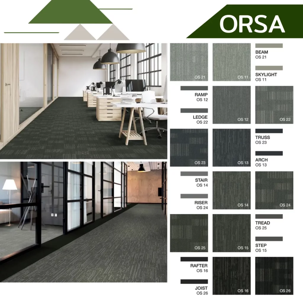 พรมแผ่น Orsa รุ่น LANTOTO FL11 TRUSS YELLOW OS233 สำหรับห้องประชุมหรู ขนาด 50x50 ซม. จาก WSUang​​