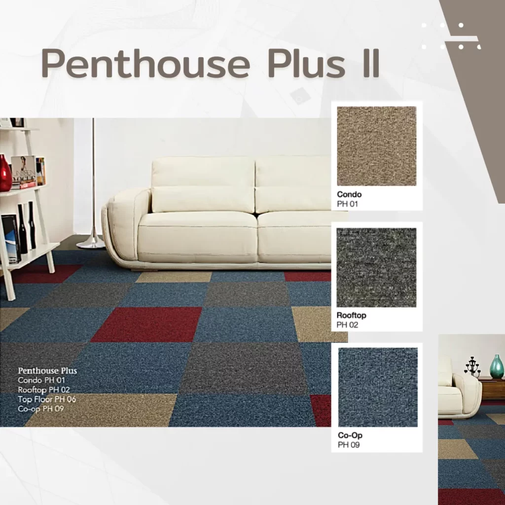 พรมแผ่น Penthouse Plus II รุ่น Condo PH01 Rooftop PH02 Viewpoint PH05 สำหรับห้องรับแขกทันสมัยจาก WSUang​​